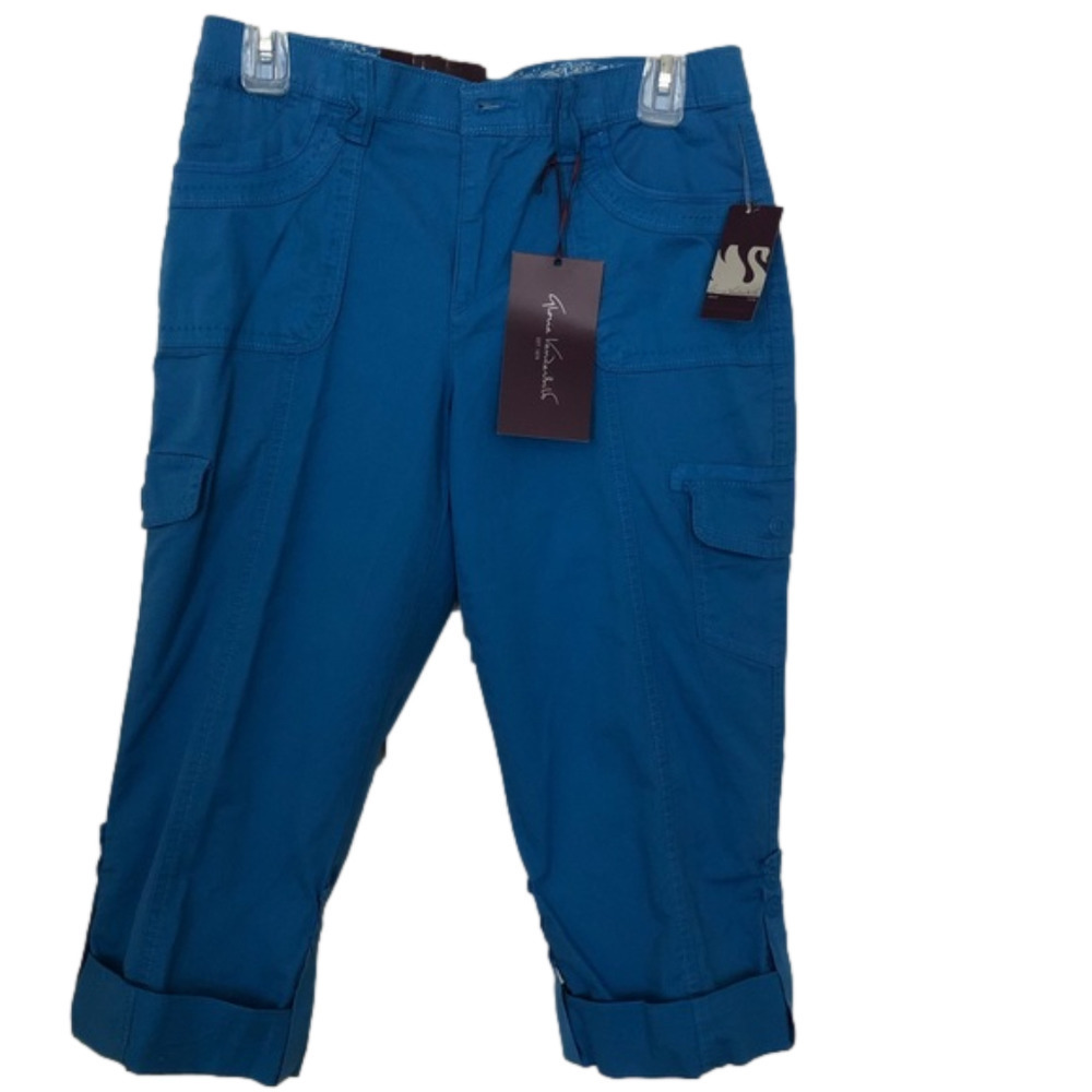 Gloria Vanderbilt Cobalt Crop Cargo Pants
